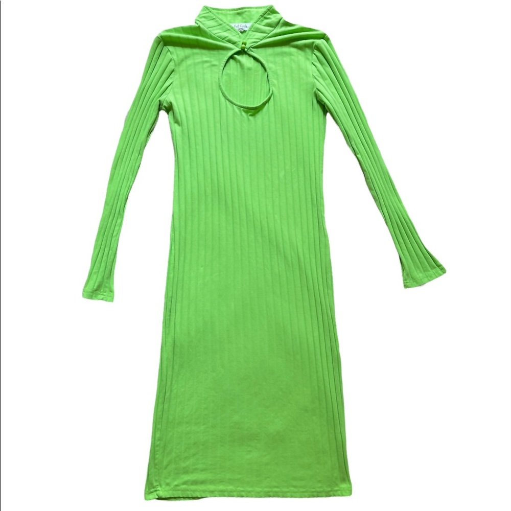 Lime Green Fitted Dress
